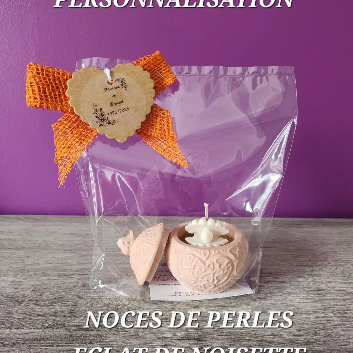 Noce de perles éclat noisette